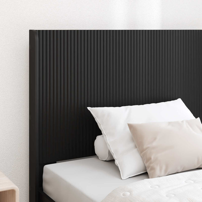 Cadru de pat cu depozitare și tăblie Negru 100 x 200 cm - WALTI WALTI