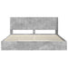 Cadru de pat cu depozitare și tăblie Gri Beton 200 x 200 cm - WALTI WALTI