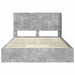 Cadru de pat cu depozitare și tăblie Gri Beton 150 x 200 cm - WALTI WALTI