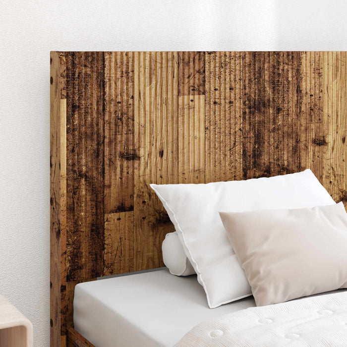 Cadru de pat cu depozitare și tăblie Lemn vechi 90 x 200 cm WALTI