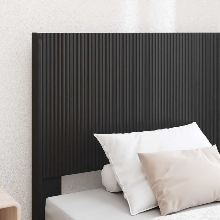 Cadru de pat cu depozitare și tăblie Negru 75 x 190 cm WALTI
