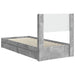 Cadru de pat cu depozitare și tăblie Gri Beton 75 x 190 cm - WALTI WALTI