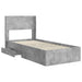 Cadru de pat cu depozitare și tăblie Gri Beton 75 x 190 cm - WALTI WALTI