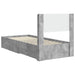 Cadru de pat cu depozitare și tăblie Gri Beton 75 x 190 cm - WALTI WALTI