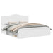 Cadru de pat cu headboard Alb 200 x 200 cm Lemn de pin masiv - WALTI WALTI