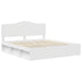 Cadru de pat cu headboard Alb 200 x 200 cm Lemn de pin masiv - WALTI WALTI
