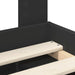 Cadru de pat cu headboard Negru 200 x 200 cm Lemn de pin masiv - WALTI WALTI