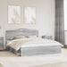 Cadru de pat Gri Sonoma 200 x 200 cm Lemn de pin masiv - WALTI WALTI