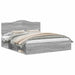 Cadru de pat Gri Sonoma 200 x 200 cm Lemn de pin masiv - WALTI WALTI