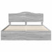 Cadru de pat Gri Sonoma 200 x 200 cm Lemn de pin masiv - WALTI WALTI