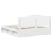 Cadru de pat cu headboard Alb 180 x 200 cm Lemn de pin masiv - WALTI WALTI