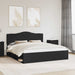 Cadru de pat cu headboard Negru 180 x 200 cm Lemn de pin masiv - WALTI WALTI