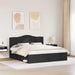 Cadru de pat cu headboard Negru 180 x 200 cm Lemn de pin masiv - WALTI WALTI