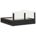 Cadru de pat cu headboard Negru 180 x 200 cm Lemn de pin masiv - WALTI WALTI