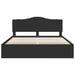 Cadru de pat cu headboard Negru 180 x 200 cm Lemn de pin masiv - WALTI WALTI