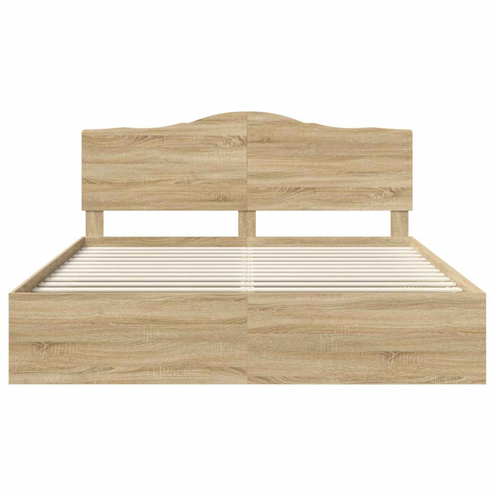Cadru de pat cu headboard Sonoma 180 x 200 cm Lemn de pin masiv - WALTI WALTI