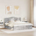 Cadru de pat cu headboard Beton 180 x 200 cm Lemn de pin masiv - WALTI WALTI