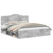 Cadru de pat cu headboard Beton 180 x 200 cm Lemn de pin masiv - WALTI WALTI