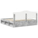 Cadru de pat cu headboard Beton 180 x 200 cm Lemn de pin masiv - WALTI WALTI