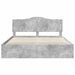 Cadru de pat cu headboard Beton 180 x 200 cm Lemn de pin masiv - WALTI WALTI