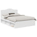 Cadru de pat cu headboard Alb 160 x 200 cm Lemn de pin masiv - WALTI WALTI