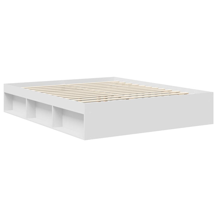 Cadru de pat cu headboard Alb 160 x 200 cm Lemn de pin masiv - WALTI WALTI