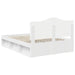 Cadru de pat cu headboard Alb 160 x 200 cm Lemn de pin masiv - WALTI WALTI