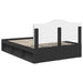 Cadru de pat cu headboard Negru 160 x 200 cm Lemn de pin masiv - WALTI WALTI
