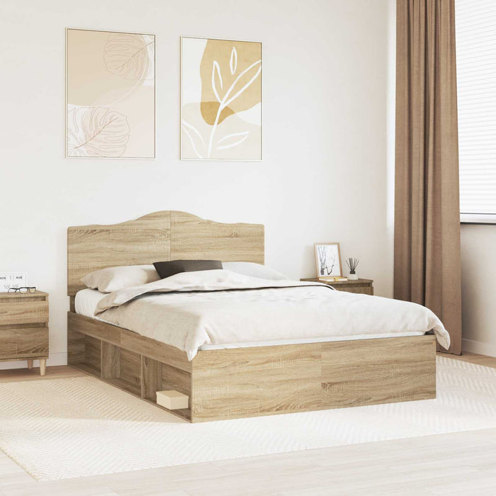 Cadru de pat cu headboard Sonoma 160 x 200 cm Lemn de pin masiv - WALTI WALTI