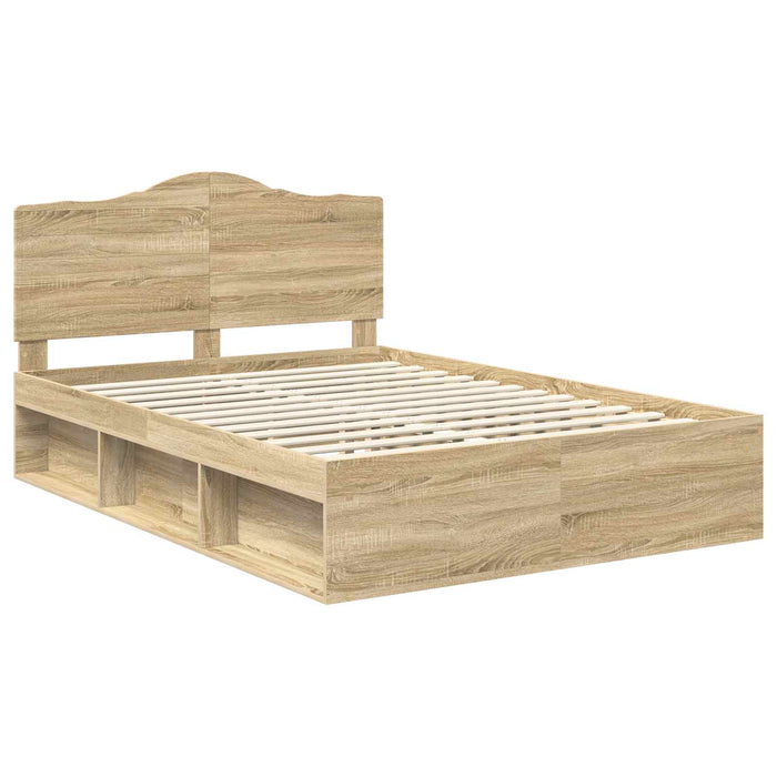 Cadru de pat cu headboard Sonoma 160 x 200 cm Lemn de pin masiv - WALTI WALTI