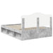 Cadru de pat cu headboard Beton 160 x 200 cm Lemn de pin masiv - WALTI WALTI