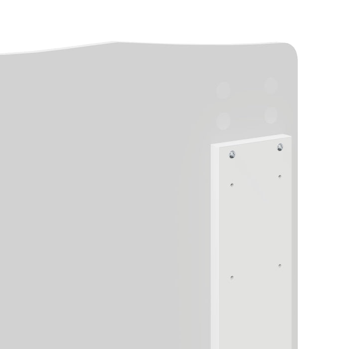 Cadru de pat cu headboard Alb 150 x 200 cm Lemn de pin masiv - WALTI WALTI
