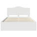 Cadru de pat cu headboard Alb 150 x 200 cm Lemn de pin masiv - WALTI WALTI