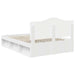 Cadru de pat cu headboard Alb 140 x 200 cm Lemn de pin masiv - WALTI WALTI