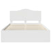 Cadru de pat cu headboard Alb 140 x 200 cm Lemn de pin masiv - WALTI WALTI