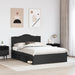 Cadru de pat cu headboard Negru 140 x 200 cm Lemn de pin masiv - WALTI WALTI