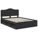 Cadru de pat cu headboard Negru 140 x 200 cm Lemn de pin masiv - WALTI WALTI