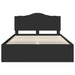 Cadru de pat cu headboard Negru 140 x 200 cm Lemn de pin masiv - WALTI WALTI