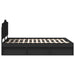 Cadru de pat cu headboard Negru 140 x 200 cm Lemn de pin masiv - WALTI WALTI