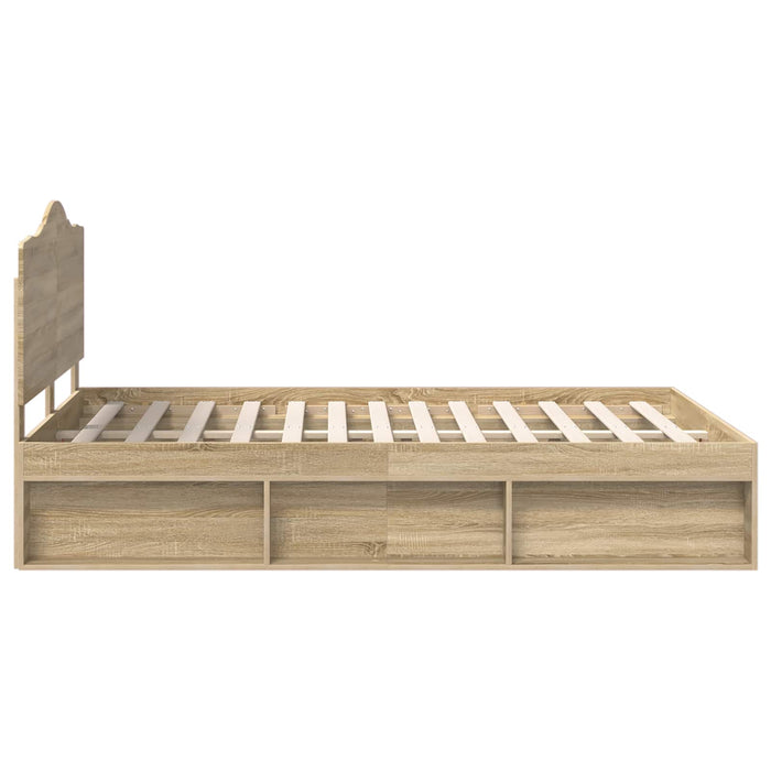 Cadru de pat cu headboard Sonoma 140 x 200 cm Lemn de pin masiv - WALTI WALTI