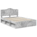 Cadru de pat cu headboard Beton 140 x 200 cm Lemn de pin masiv - WALTI WALTI