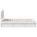 Cadru de pat cu headboard Alb 140 x 190 cm Lemn de pin masiv - WALTI WALTI
