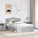 Cadru de pat cu headboard Beton 140 x 190 cm Lemn de pin masiv - WALTI WALTI
