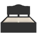 Cadru de pat cu headboard Negru 135 x 190 cm Lemn de pin masiv - WALTI WALTI