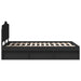 Cadru de pat cu headboard Negru 135 x 190 cm Lemn de pin masiv - WALTI WALTI