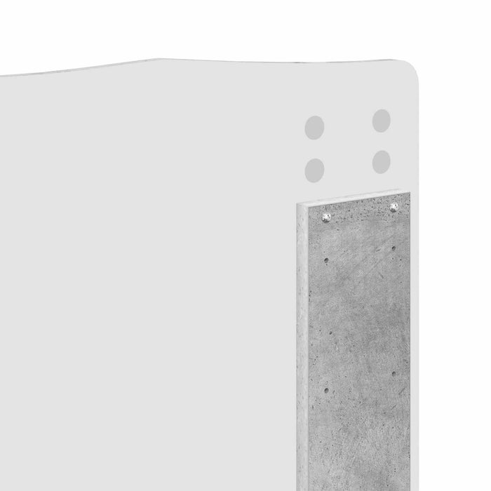 Cadru de pat Gri Concret 135 x 190 cm Lemn de pin masiv - WALTI WALTI