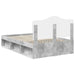 Cadru de pat Gri Concret 135 x 190 cm Lemn de pin masiv - WALTI WALTI