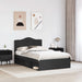 Cadru de pat cu headboard Negru 120 x 200 cm Lemn de pin masiv - WALTI WALTI