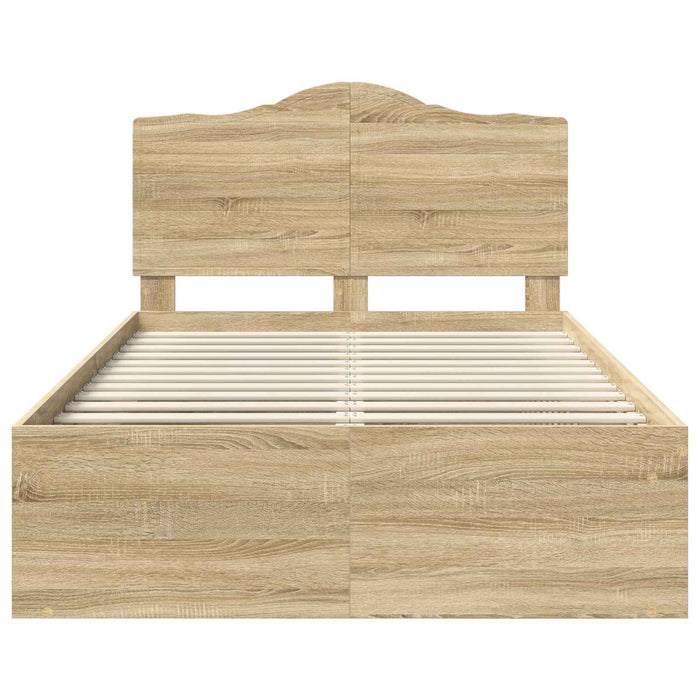 Cadru de pat cu headboard Sonoma 120 x 200 cm Lemn de pin masiv - WALTI WALTI