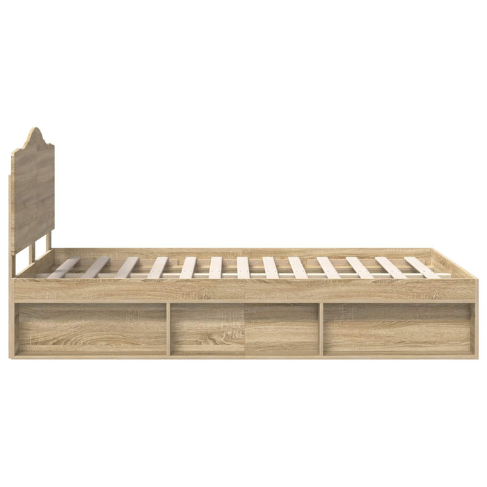 Cadru de pat cu headboard Sonoma 120 x 200 cm Lemn de pin masiv - WALTI WALTI